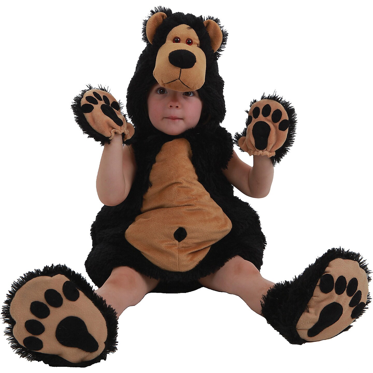 Toddler Bruce The Bear Halloween Costume Fur Hood Paws and Booties