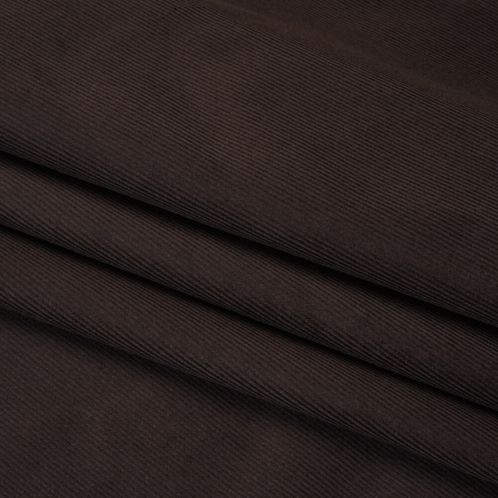 1 Yard Brown Torte Coolmax Poly Cotton Corduroy Moisture Wicking Fabric