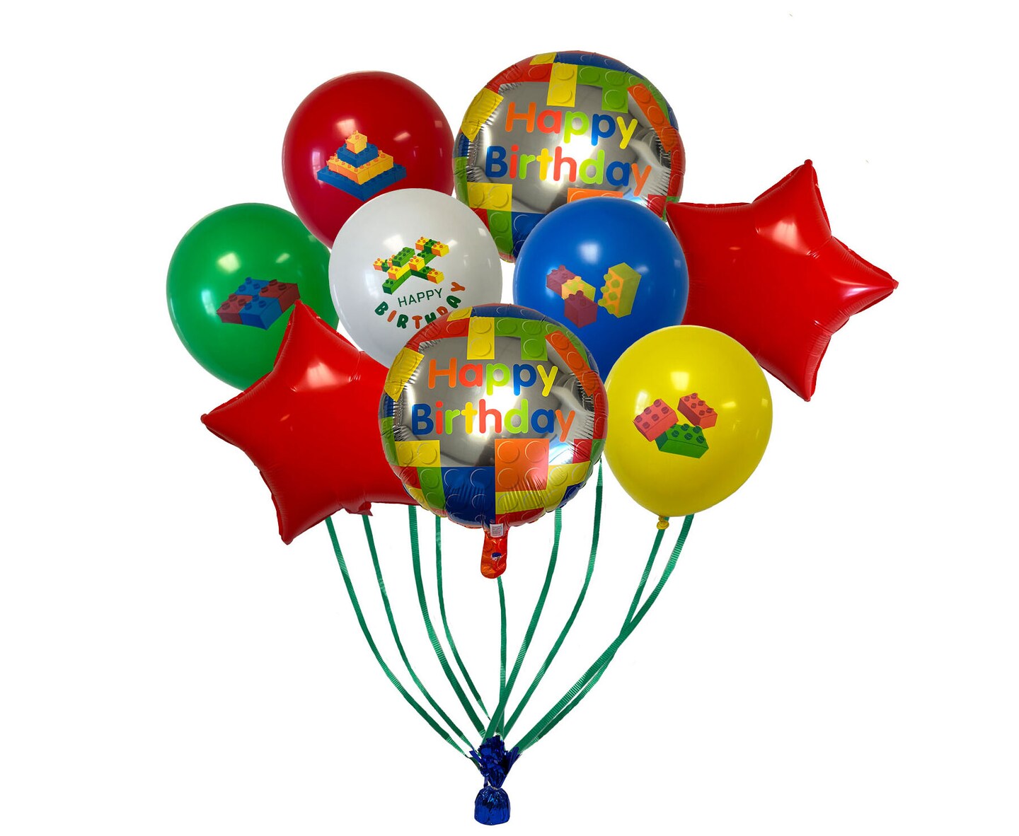 Building Block 9 Piece Balloon Bouquet