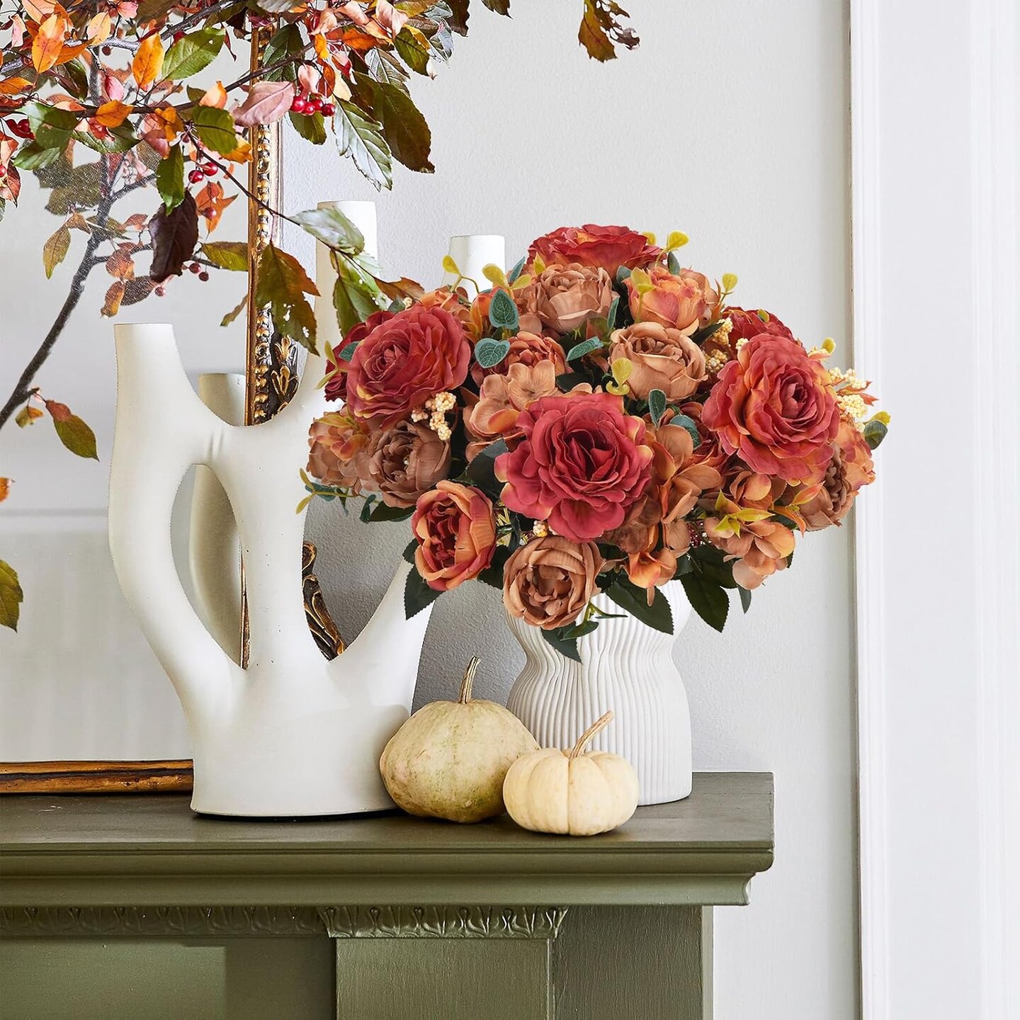 10 Bouquets Fall Flowers (Orange)