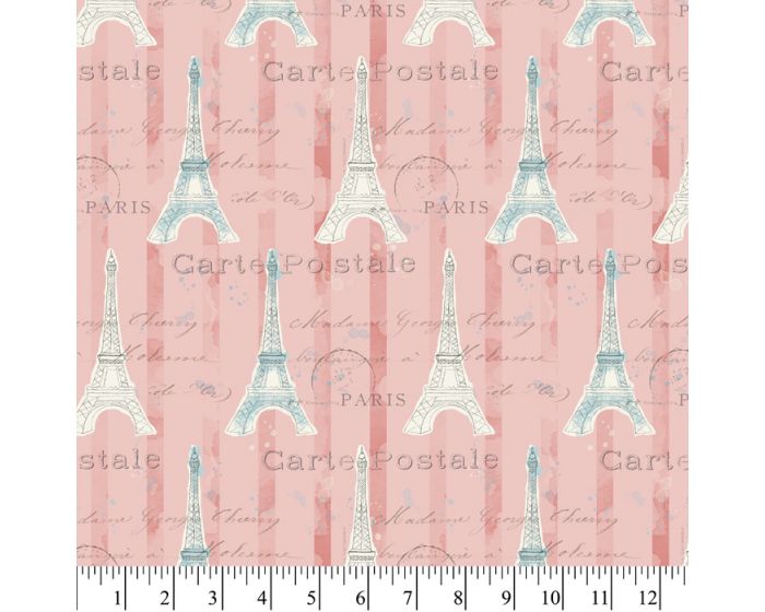 Iconic Paris Cotton Fabric | By the Yard | Sewing and Crafting | 44 inches wide