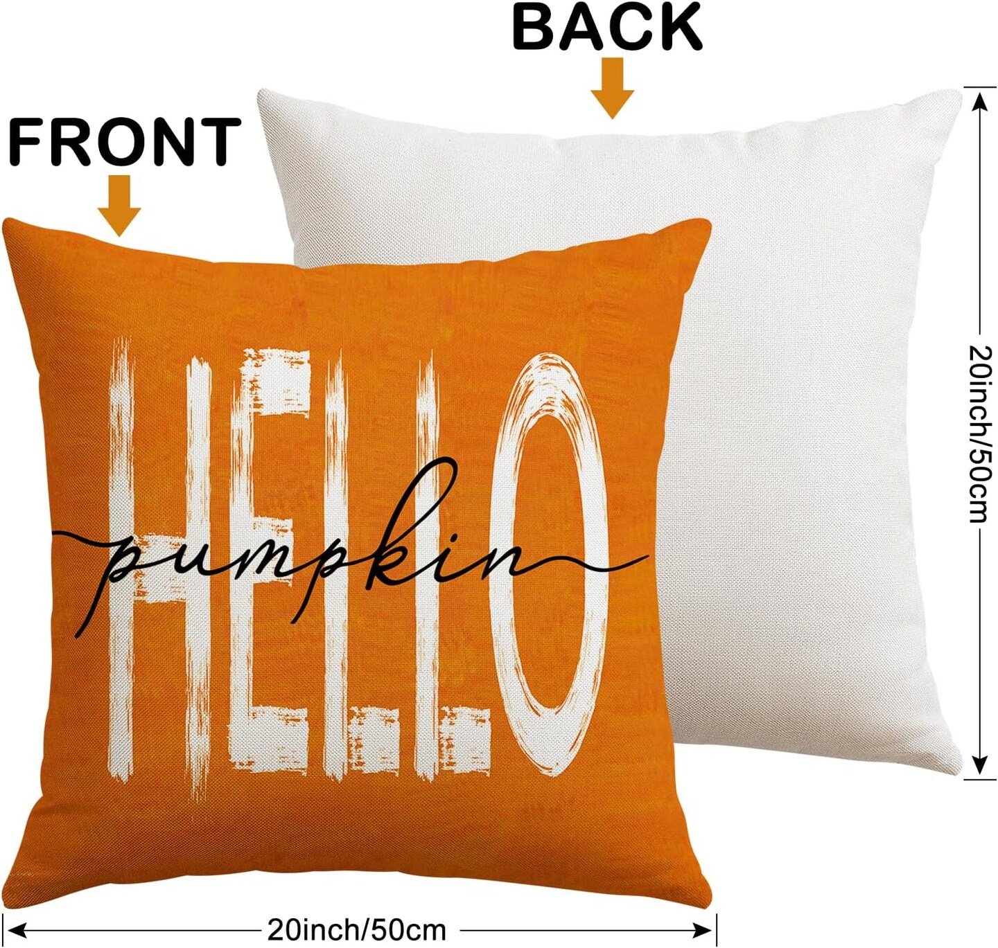 Set of 4 Fall Decorative Throw Pillow Covers 20x20 Inch