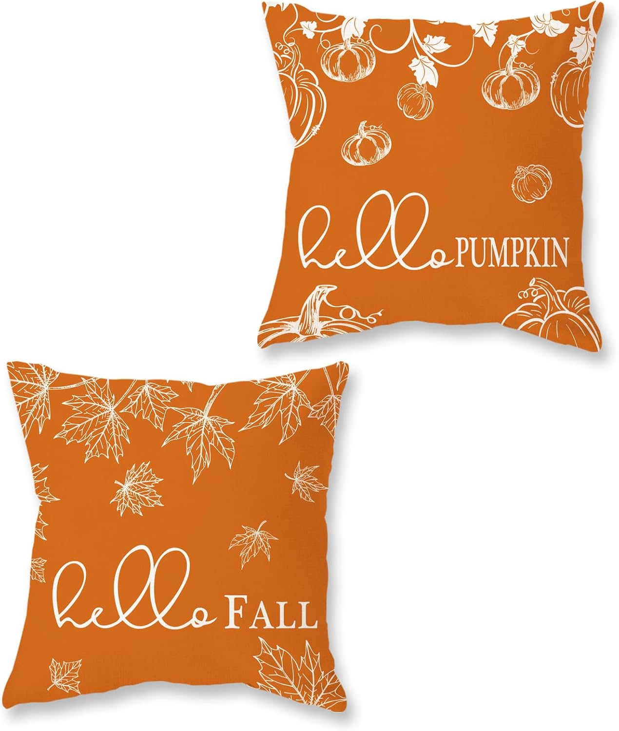 Set of 2 Fall Throw Pillow Covers 20x20