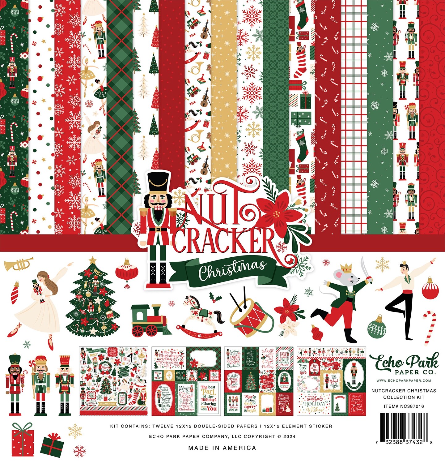 Echo Park Collection Kit 12&#x22;X12&#x22;-Nutcracker Christmas