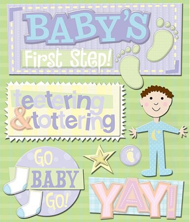 K &#x26; Company Life&#x27;s Little Occasions Baby&#x27;s First Steps Dimensional Sticker Medley