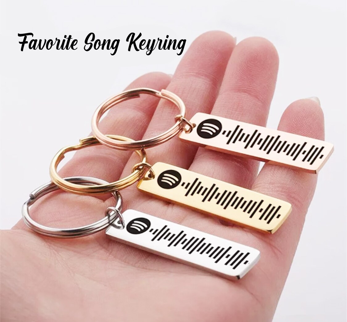 Spotify Code Keyring Personalized Music Keyring Custom Music