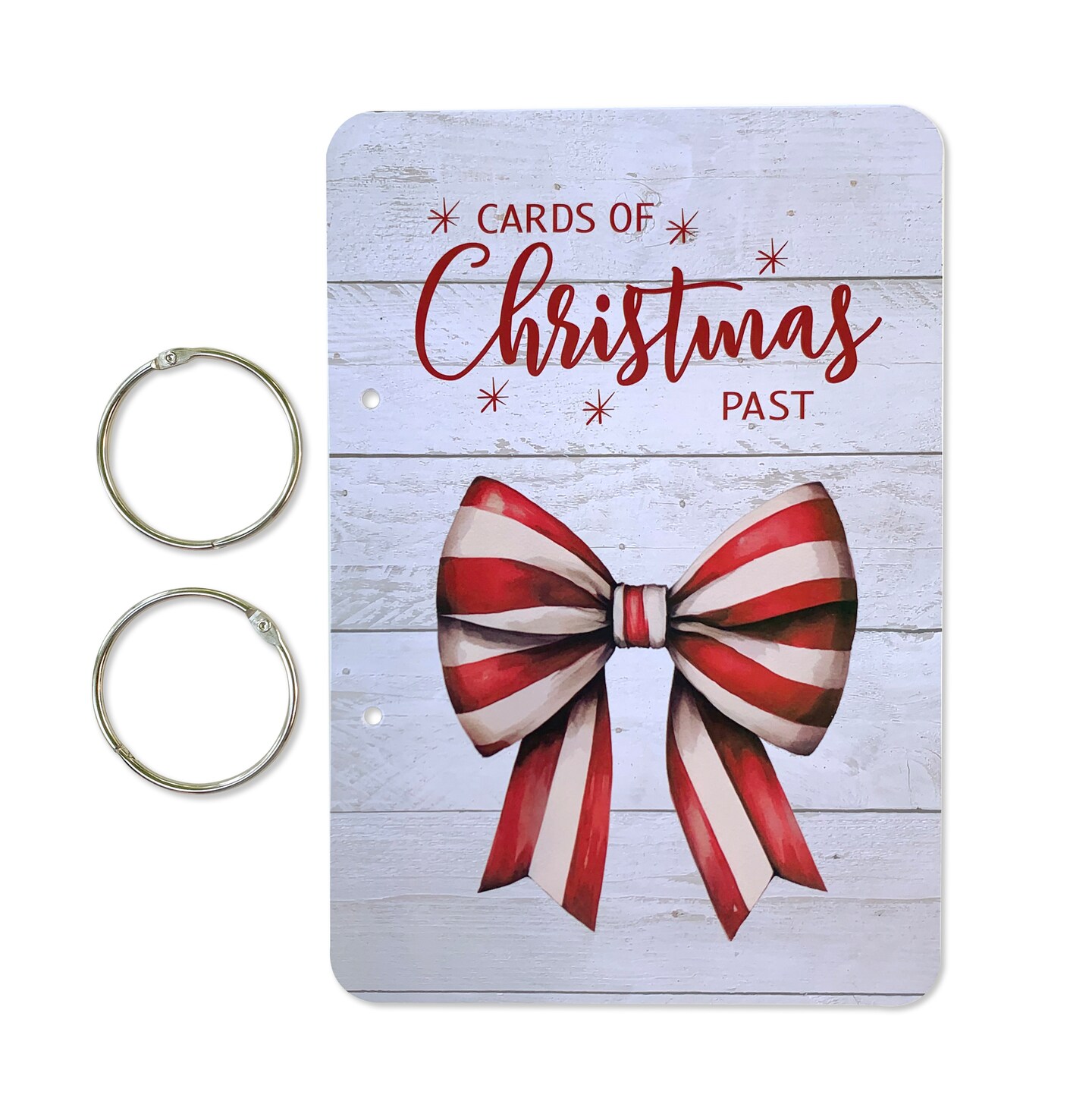 Great Papers! Christmas Bow Card Keeper with Rings and Template, 9.5&#x22; x 6.5&#x22; Cover, 1 each