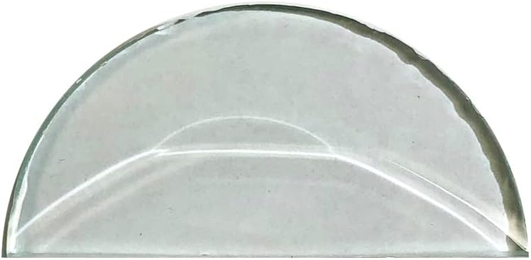 2&#x22; x 1&#x22; Half Circle Clear Glass Bevel - 4.7MM Thick - 10 Pack