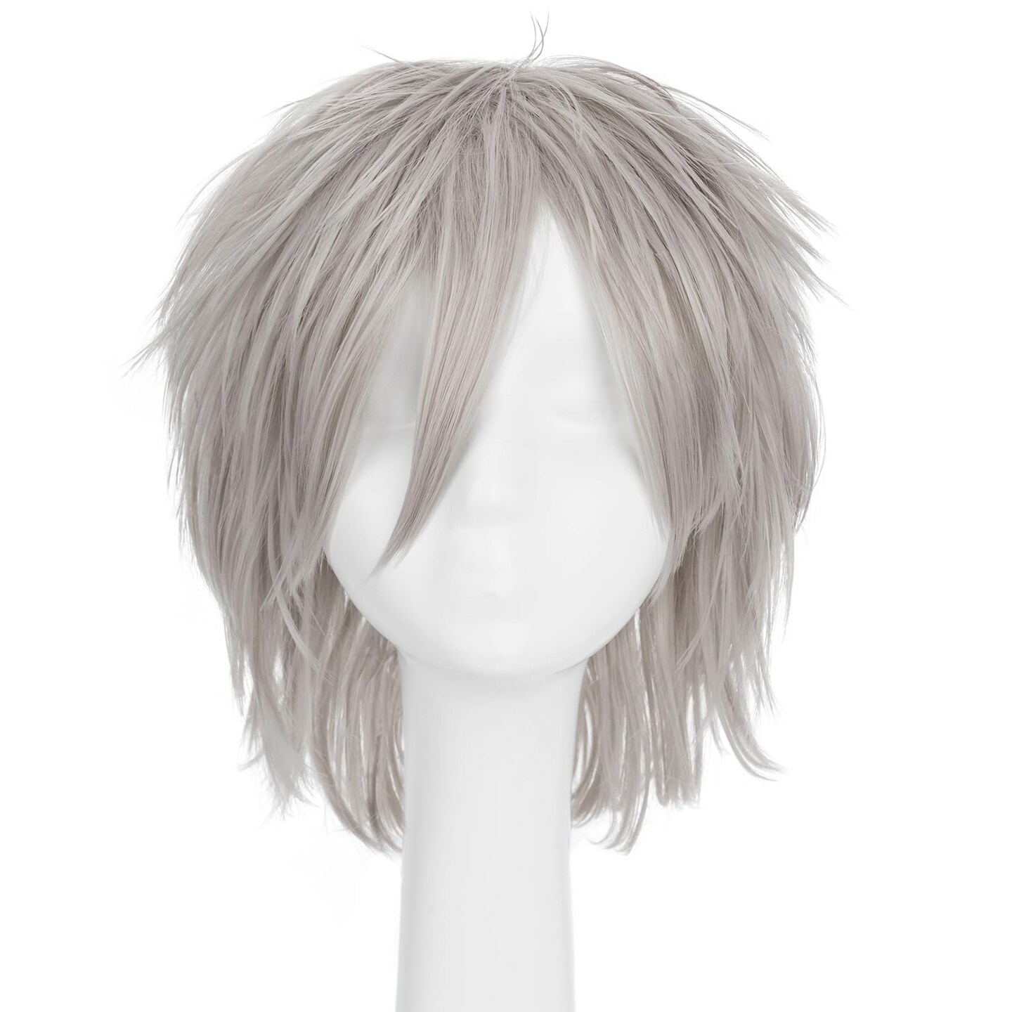 Snoilite Short Layered Straight Cosplay Hair Wigs Women Men Halloween