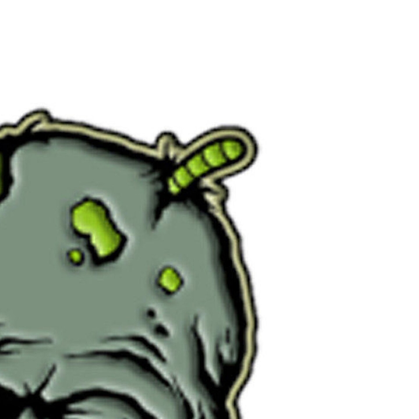 Toxictoons Zombie Kook Face Full Color Enamel Pin 1 1/2&#x22;