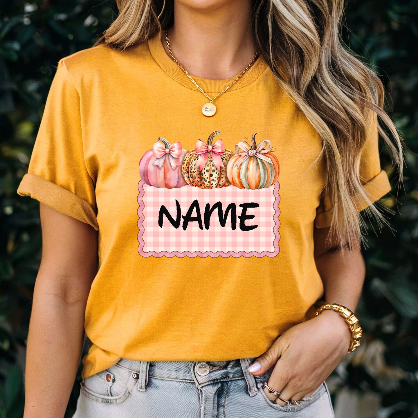 Thankful Pumpkin Funny Graphic T-Shirt For Women - Thanksgiving Tee, Brown, Small, Cute Fall Holiday Top - View #4