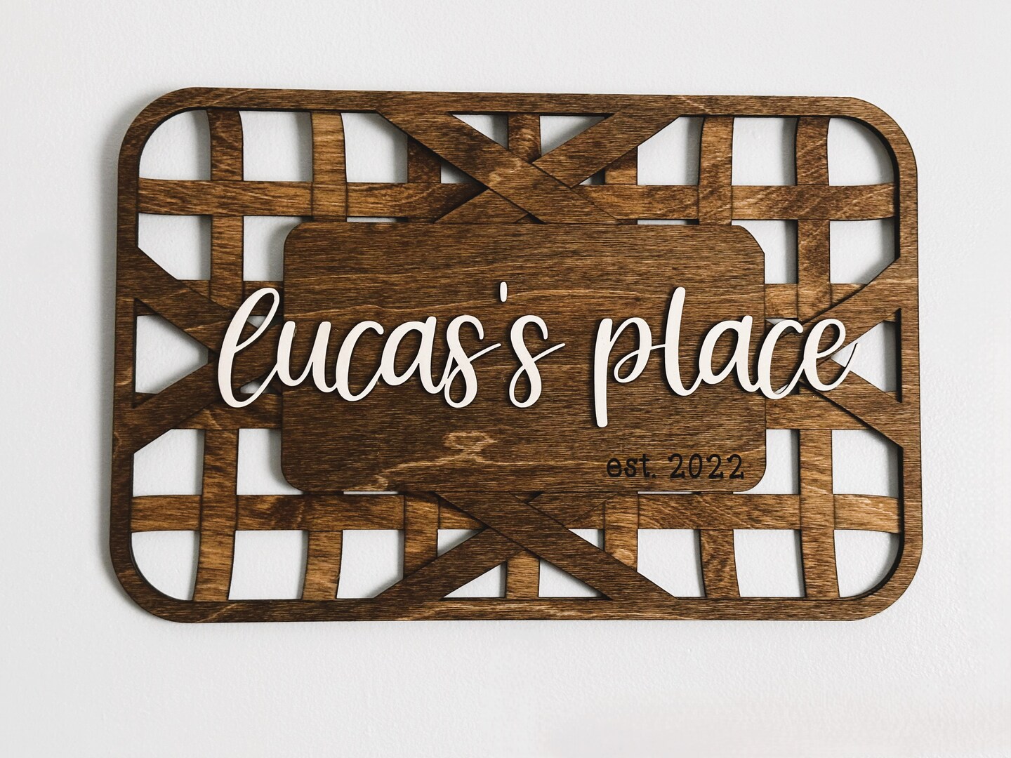 michaels tobacco basket Personalized Rustic Tobacco Basket Decor - Handmade Wooden Wall Art Gift -  Custom Gift