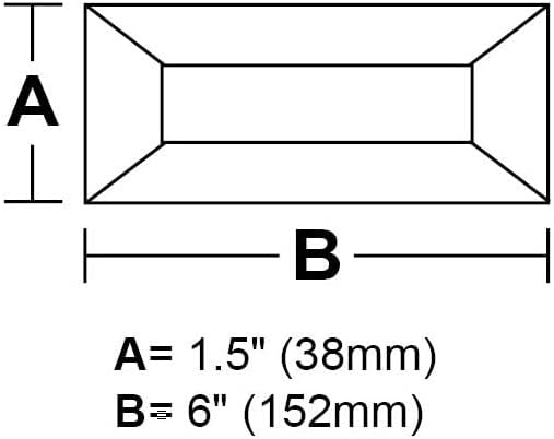 1.5&#x22; x 6&#x22; Rectangle Clear Glass Bevel - 4.7MM Thick - 10 Pack