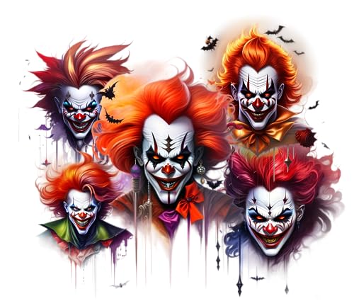Scary Clowns Edible Cake Topper 8&#x22; Round