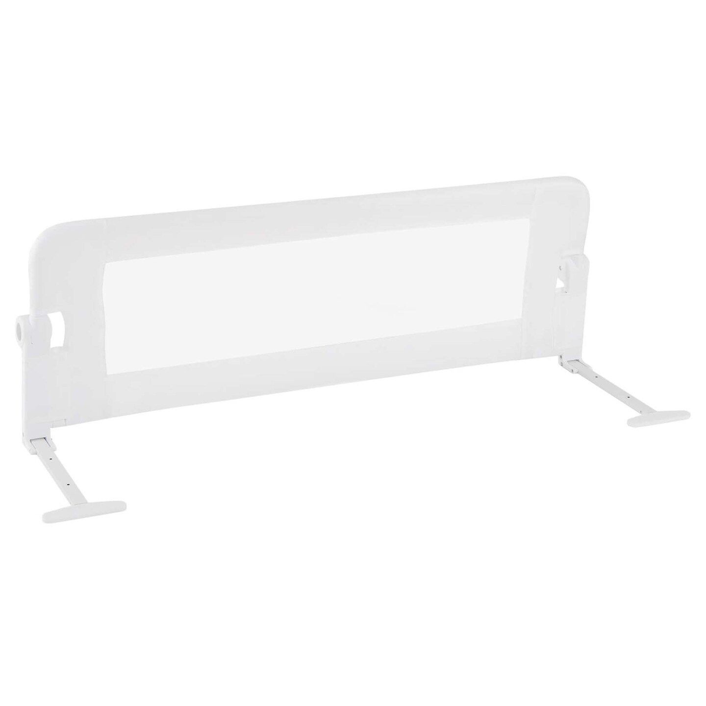 Costway 1/2 PCS 42" Toddler Foldable Bed Rail with Adjustable Safety Strap Bedrail Guard White