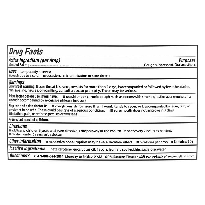 Halls Relief Honey Lemon Sugar-Free Cough Drops Value Pack 180 ct