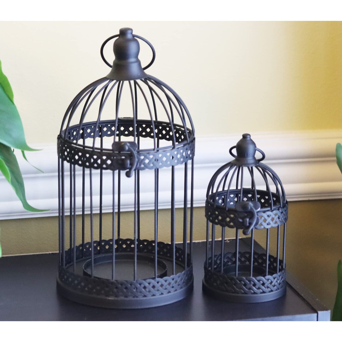 Vela Lanterns Halloween Bird Cage Decor Candle Holder Lantern ...
