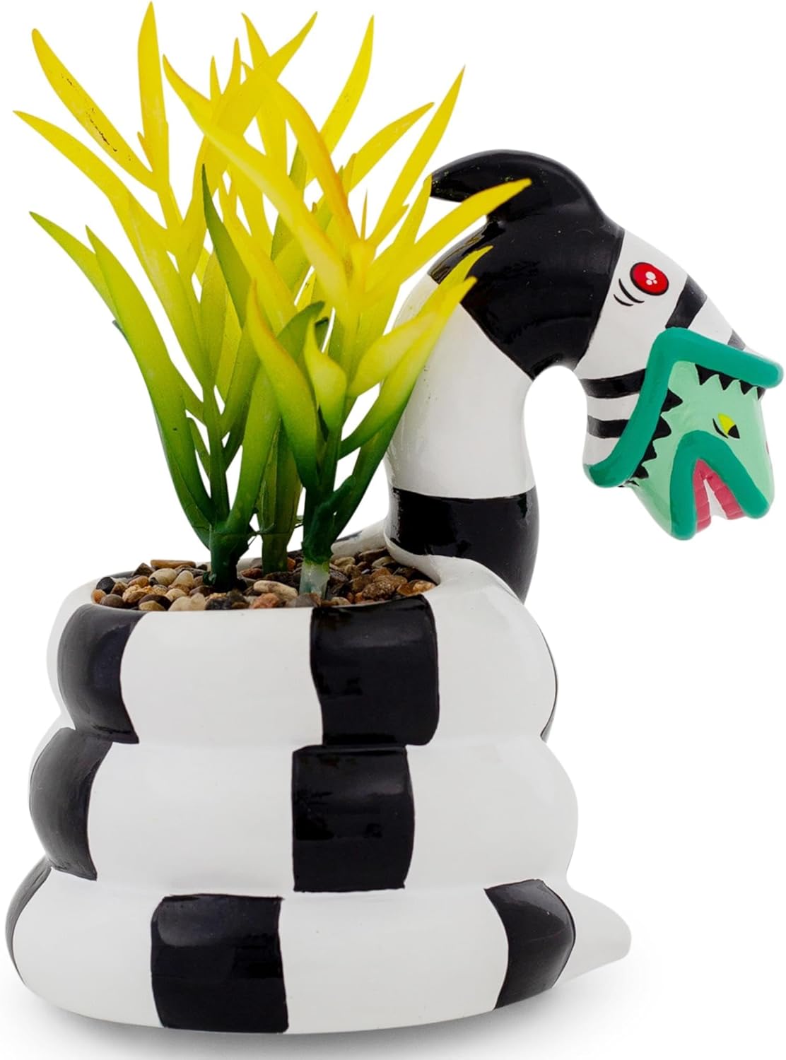 Beetlejuice Sandworm 6-Inch Ceramic Planter with Artificial