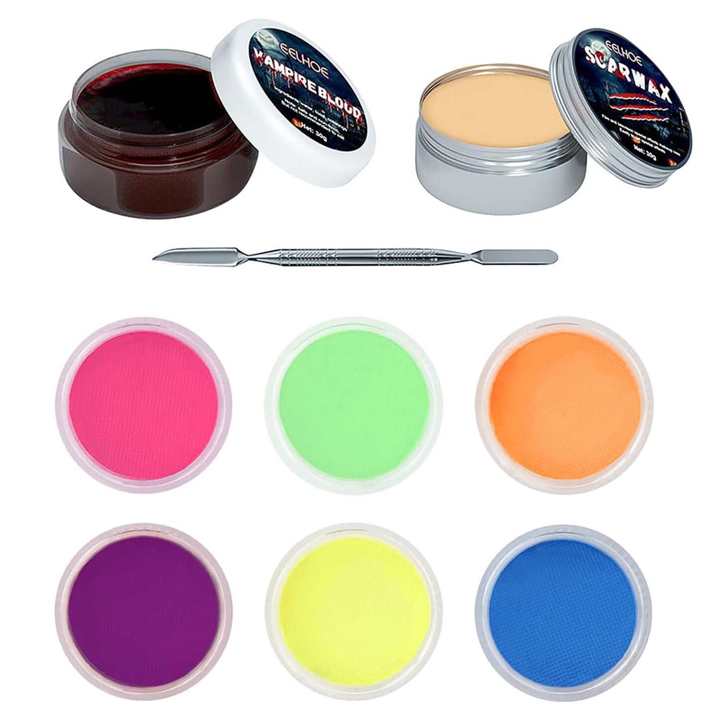 BRIMFULITE Body & Face Painting Kit with SFX Makeup Non Toxic 6 Colors
