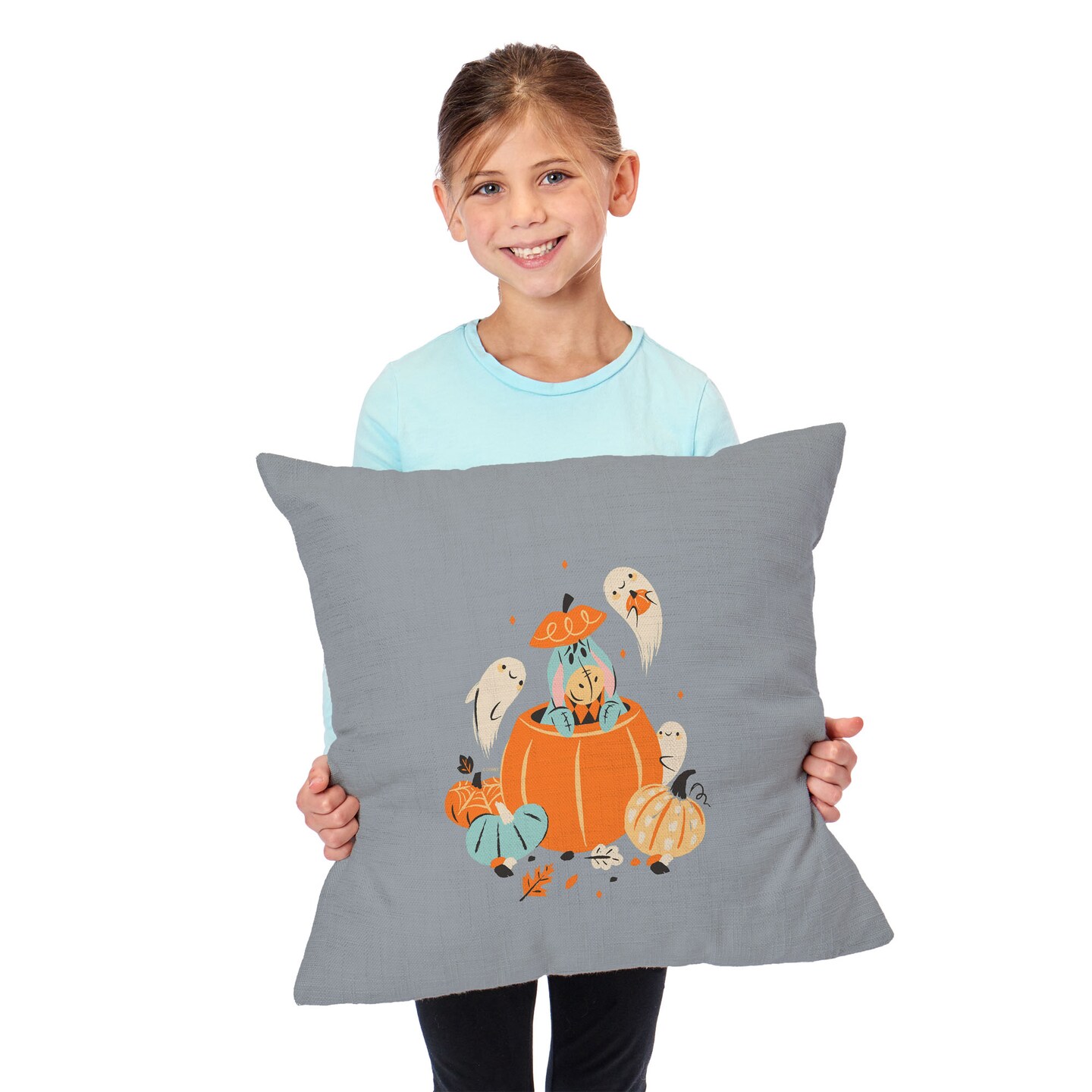 Disney Winnie The Pooh Eeyore Pumpkin Throw Pillow 18x18 Inches