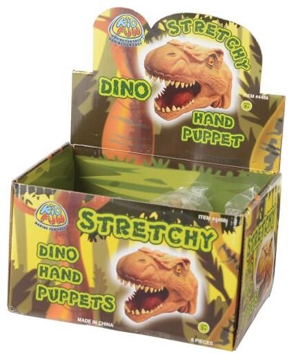 Stretchy Dino Hand Puppets/6-Pc Include 6 Units