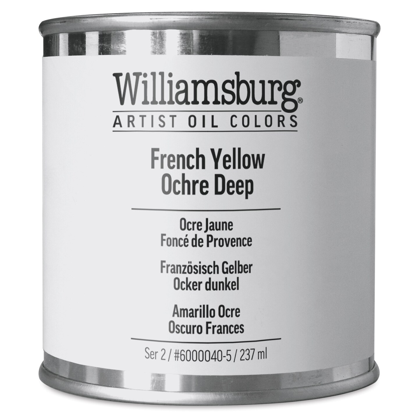Williamsburg Handmade Oil Paint - French Yellow Ochre Deep, 8 oz can
