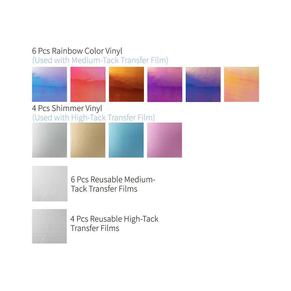 Two-Tone Adhesive Vinyl Sheets - 10 Pack