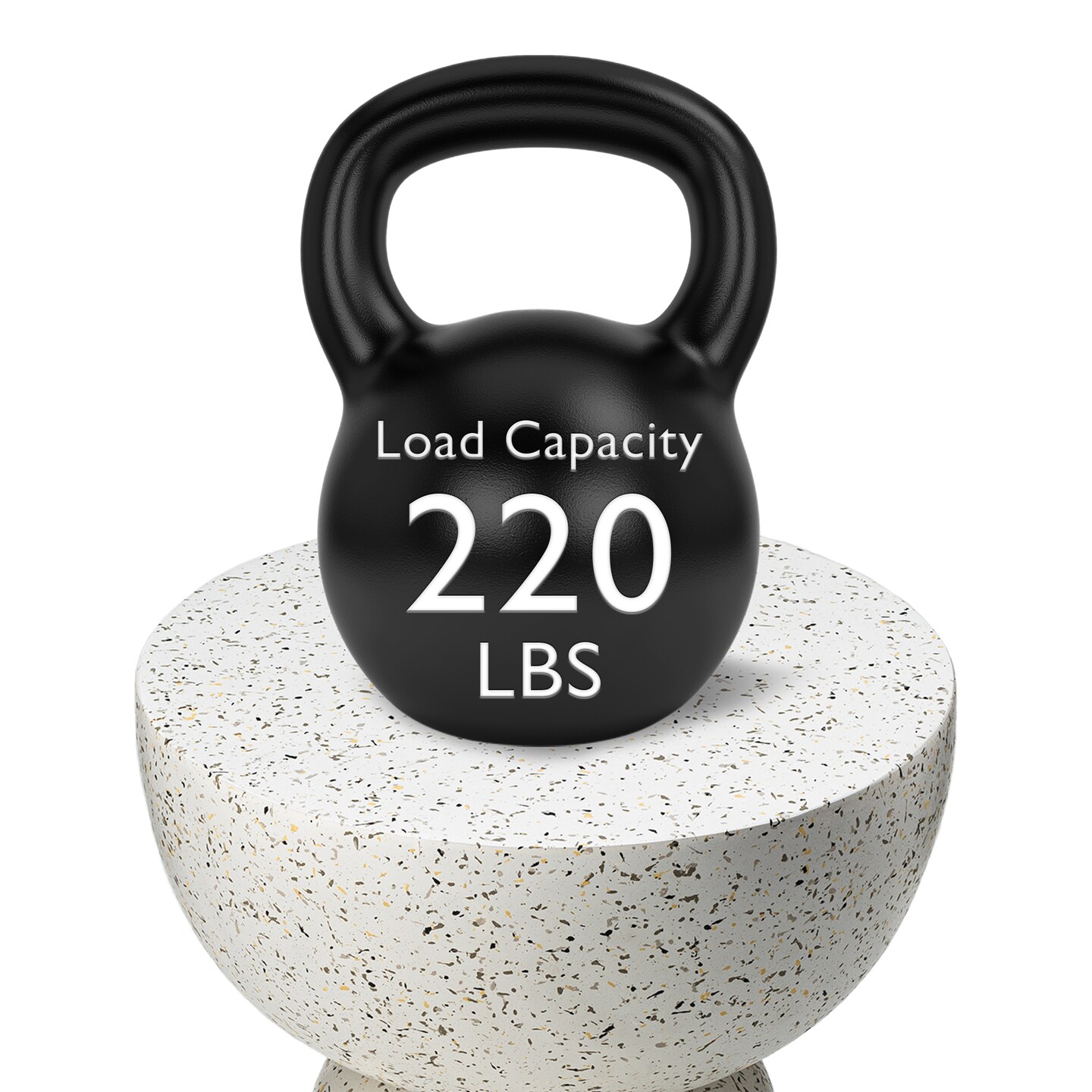 Set of 2 17.25"H Multi-functional MGO Faux Terrazzo Garden Stool or Planter Stand or Accent Table