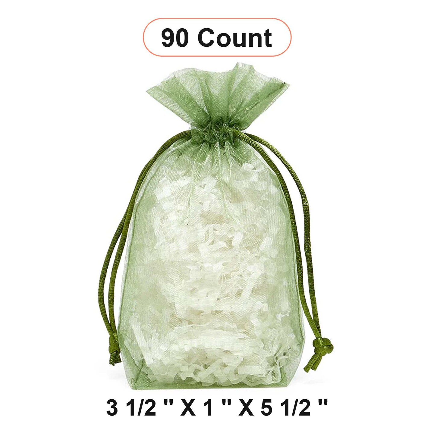 Flat Bottom Organza Bags 3 1/2&#x27;&#x27;x1&#x27;&#x27;x5 1/2&#x27;&#x27; for Small Business Packaging