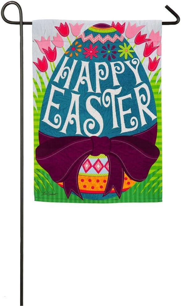 Happy Easter Egg Garden Flag 2 Sided Easter