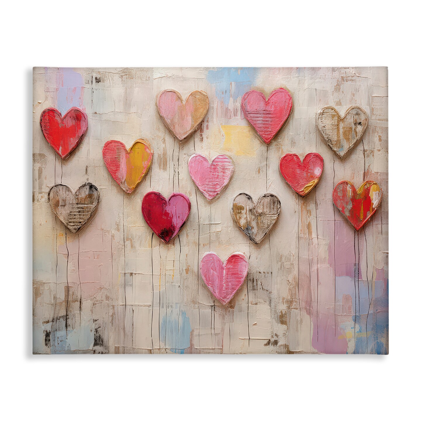 Stupell Industries Playful Love Hearts Collage Canvas Wall Art Design by LSR Design Studio
