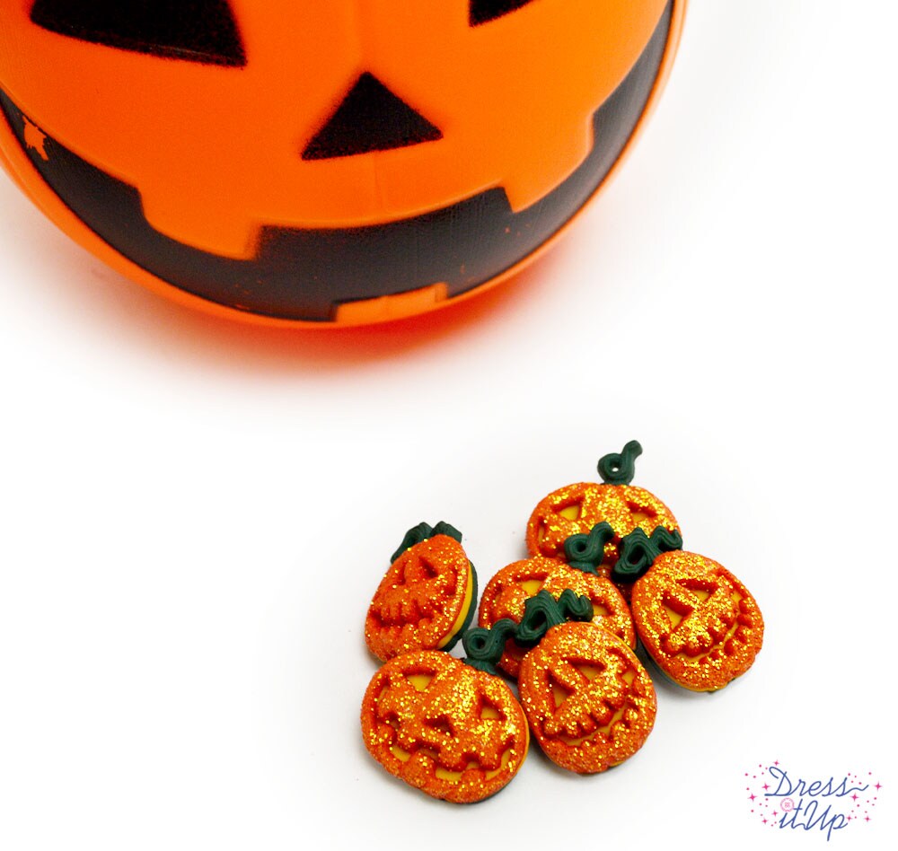 Dress It Up Button Shop Glitter Pumpkins