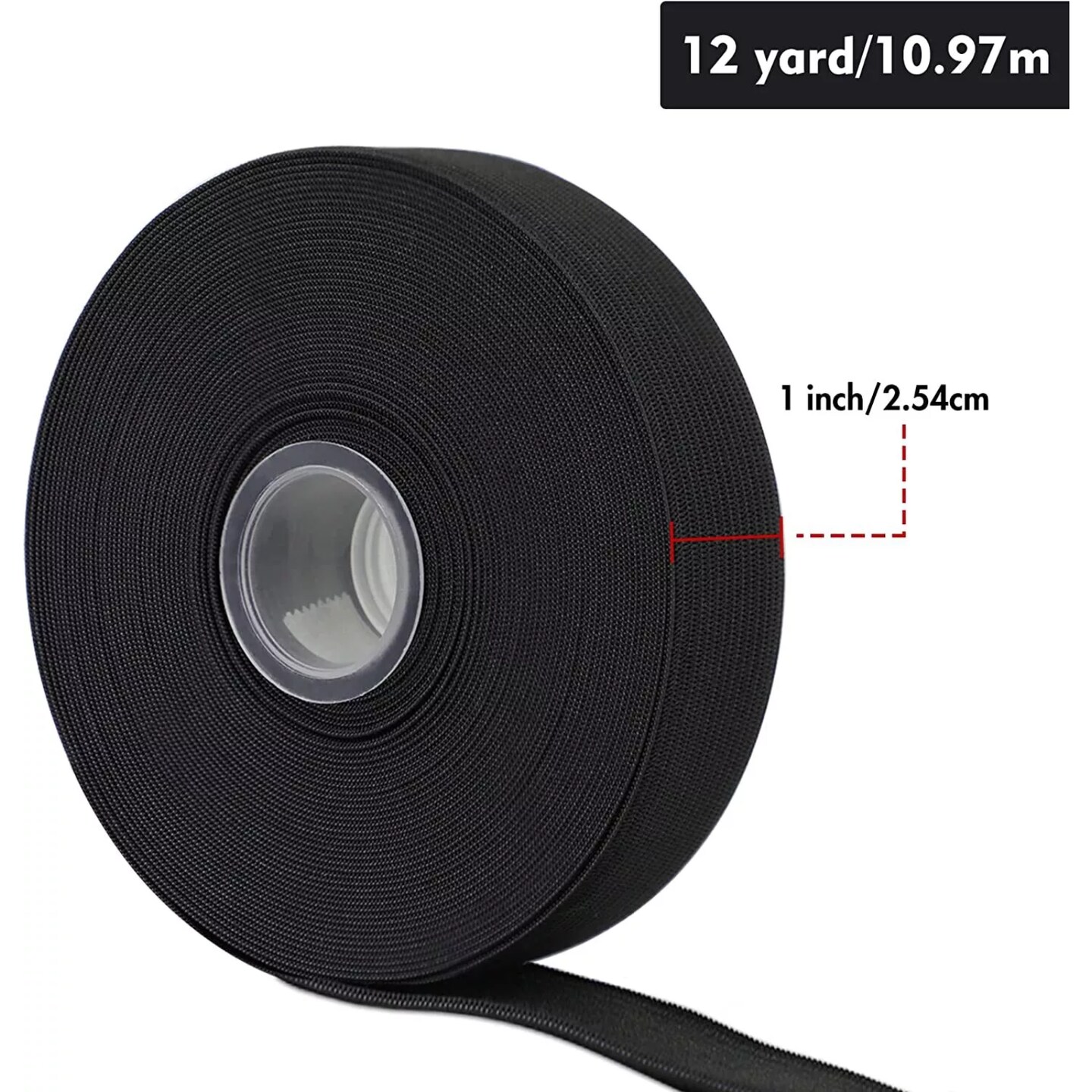 Kitcheniva 1&#x22; x 12 Yard Elastic Band Stretch Strap Elastic Cord For Sewing Craft