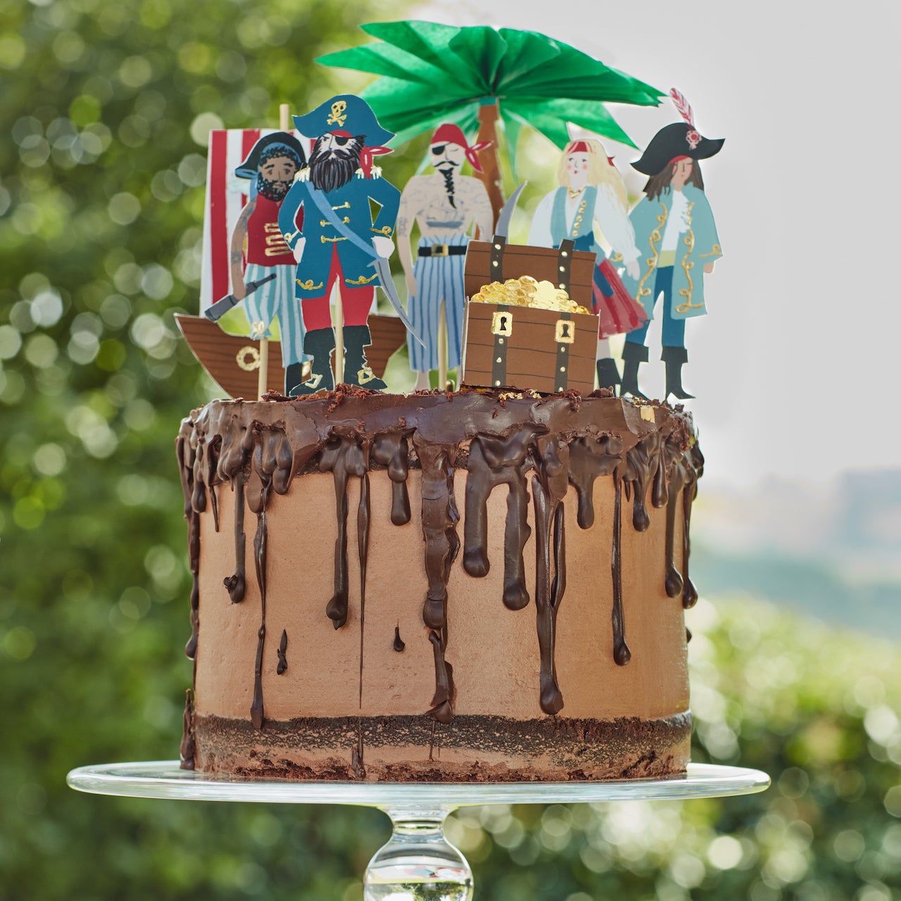 PIRATES &#x26; PALM TREE CAKE TOPPERS
