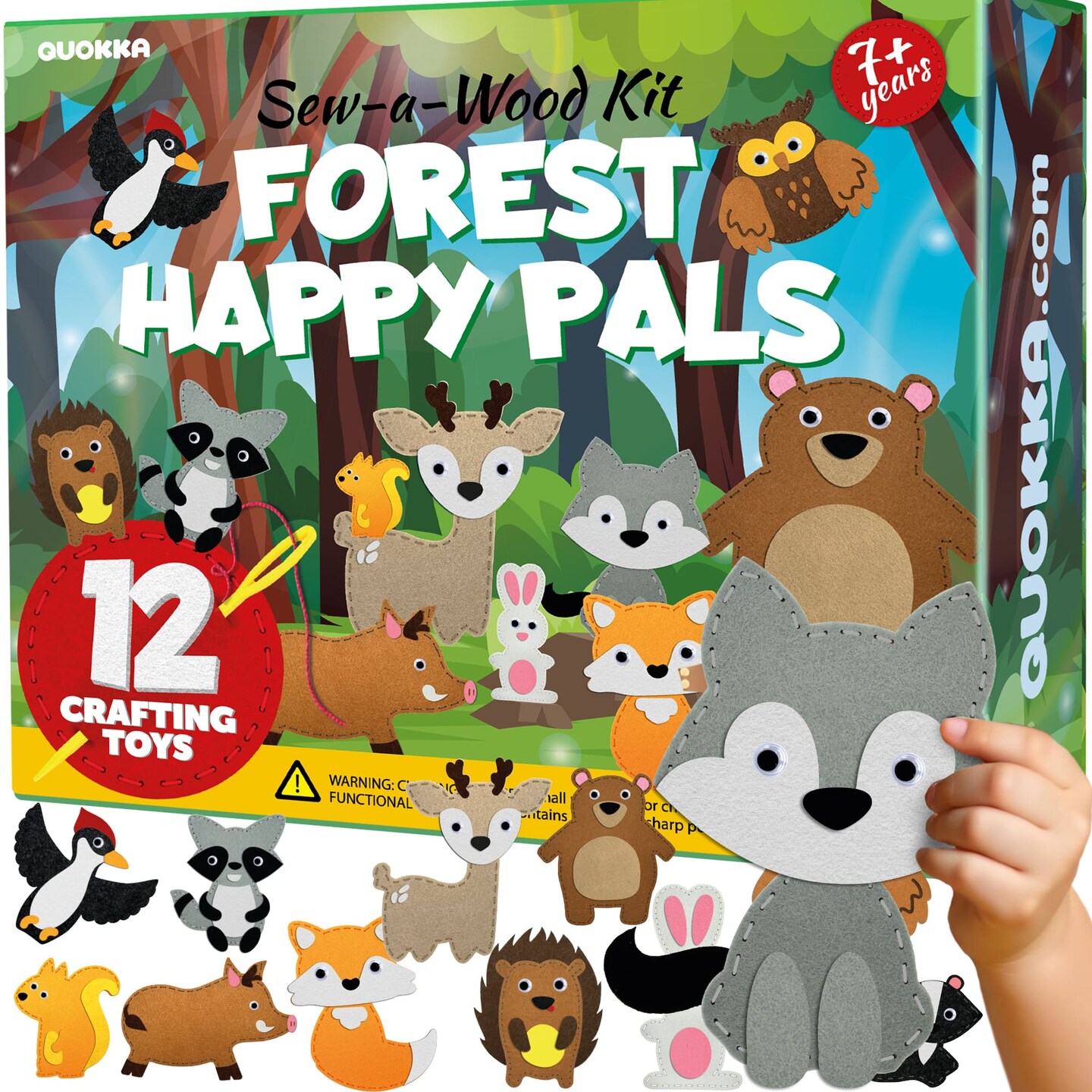 Craft Kits for Kids - 12 Forest Animals Sewing Kit Basic