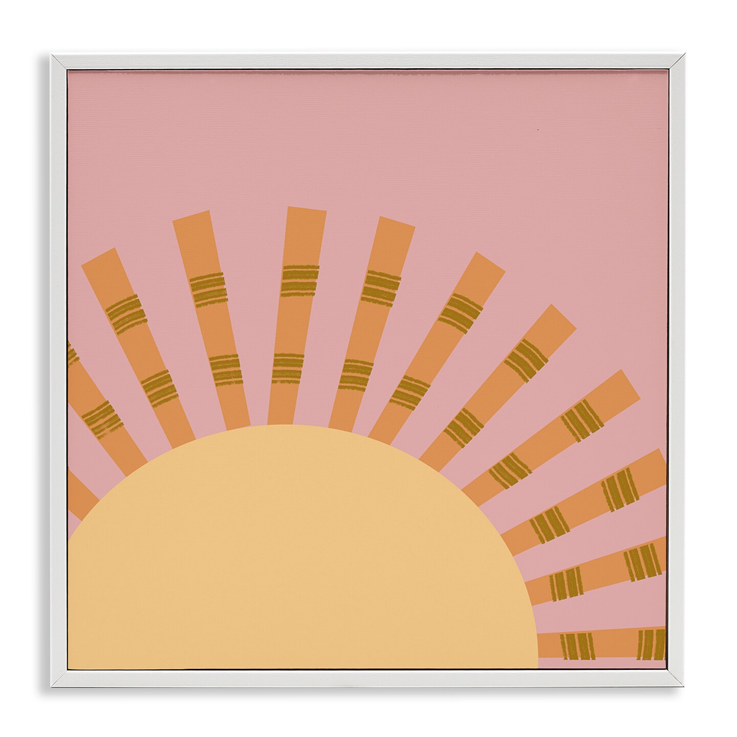 Stupell Industries Minimal Sun Rays Framed Giclee Wall Art Design by Tina Finn