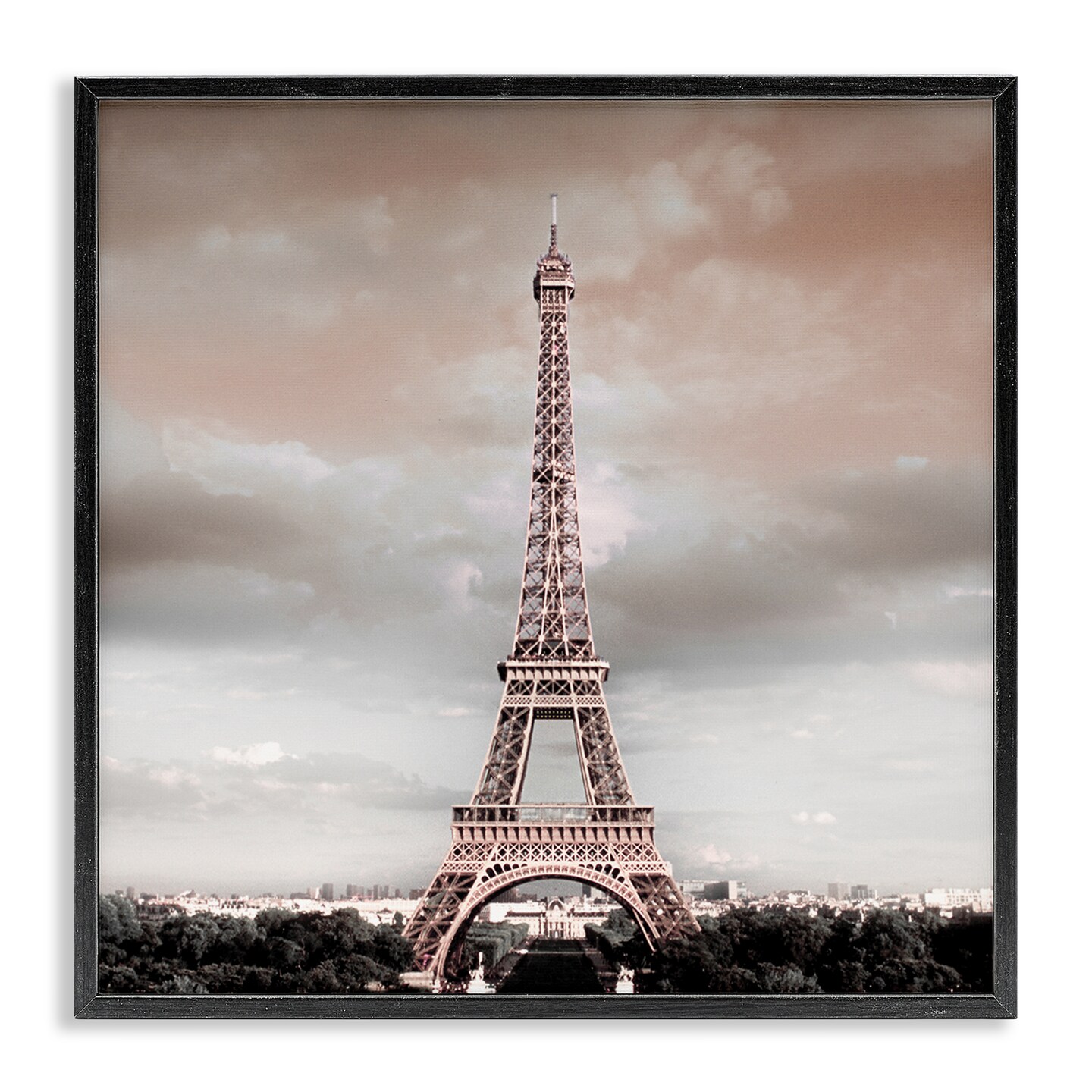 Stupell Industries Stormy View Eiffel Tower Framed Giclee Wall Art Design by Danita Delimont