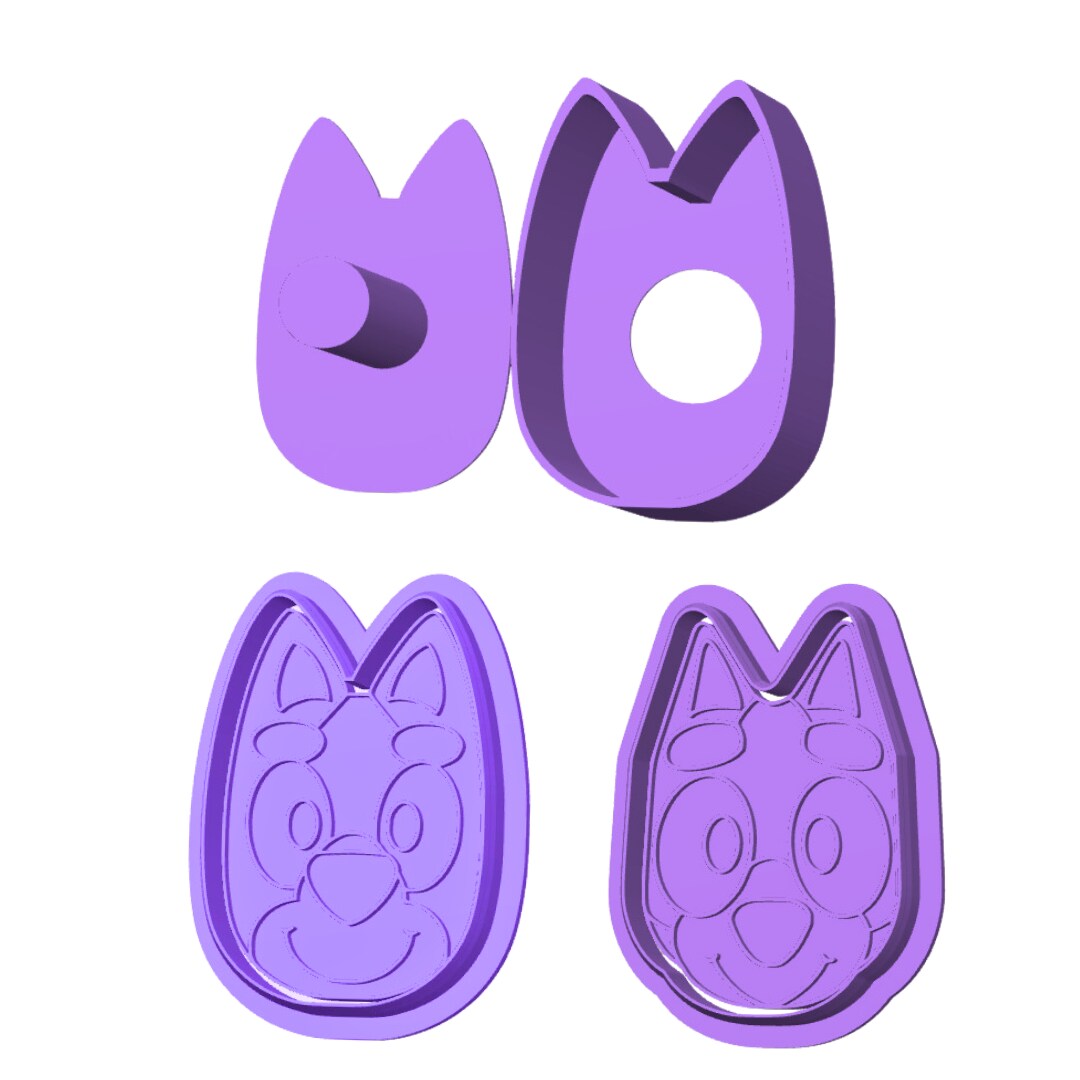 Blue Heeler Cake Pop Mold Round face