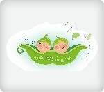 Two Peas in a Pod Edible Icing Image (1/4 Sheet)