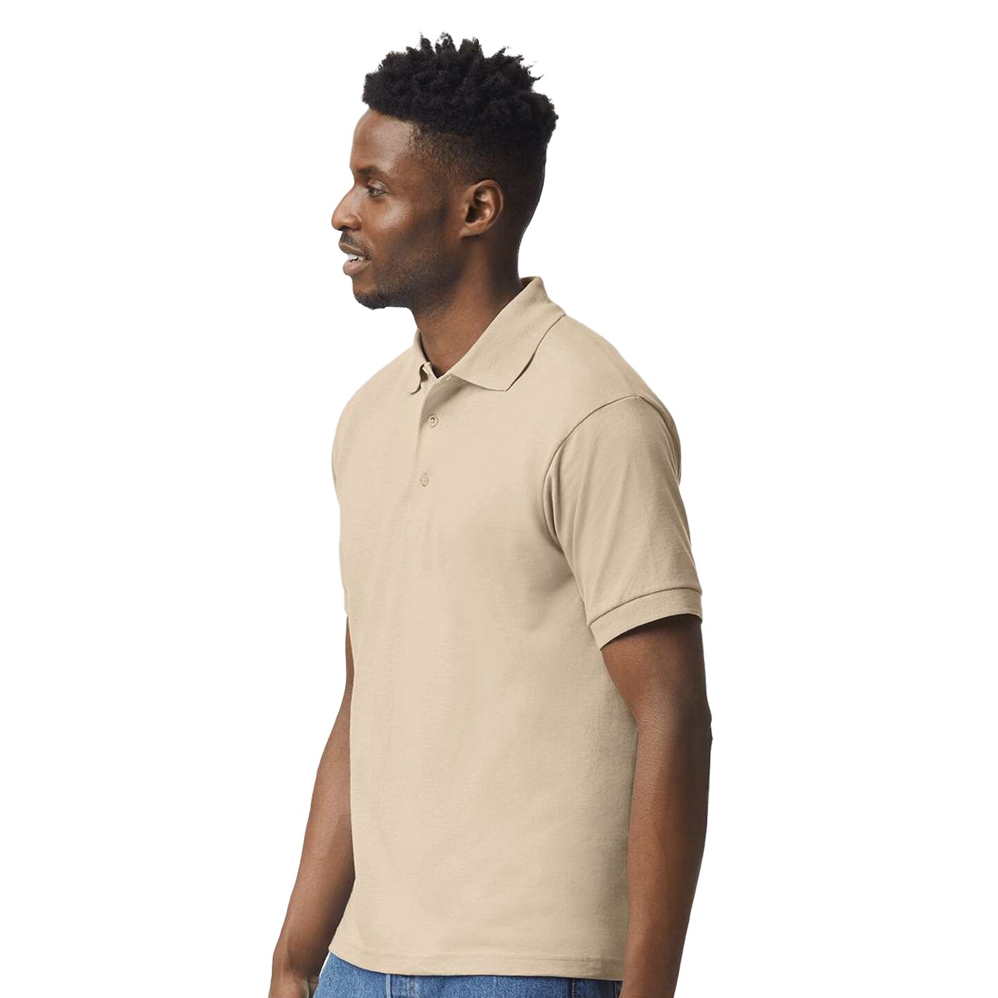 Gildan Jersey Short Sleeve Polo T-Shirt for Men Mix Colour Adult Dryblend Tee