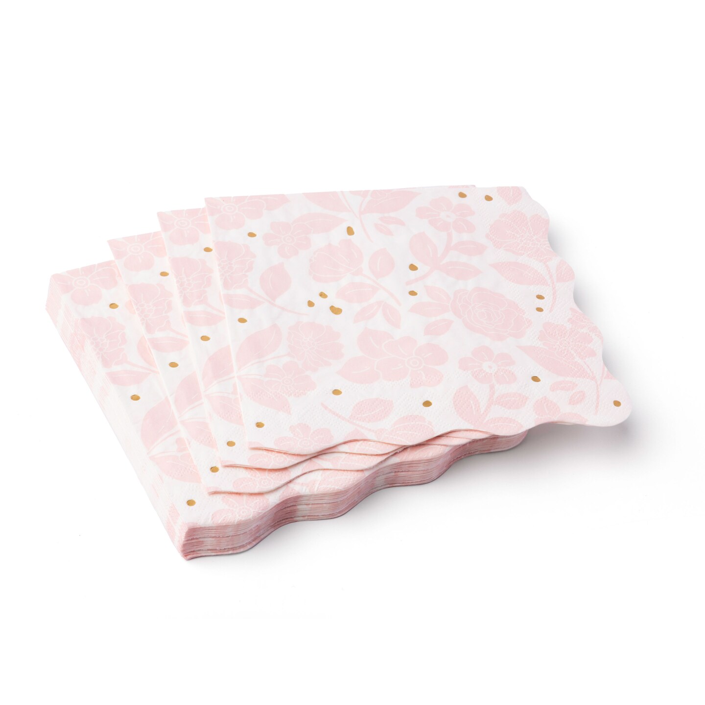 PETAL PINK ELEGANT FLORAL DINNER NAPKINS