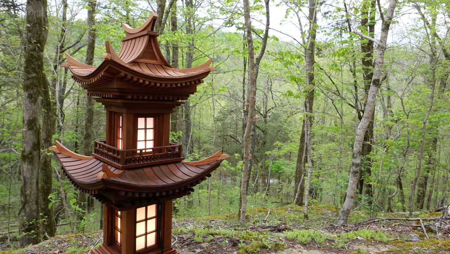 Japanese Lantern, Asian Pagoda, Red Cedar Handmade Lantern | MakerPlace by  Michaels, image size:1440x812