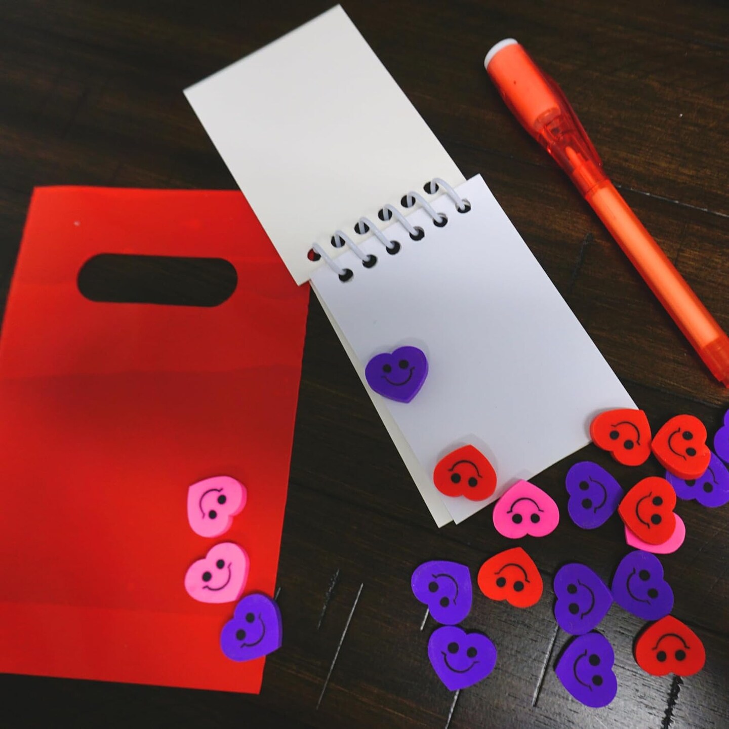 4E’s Novelty Mini Heart Erasers 144 Pack for Kids, Valentines Day Classroom Favors