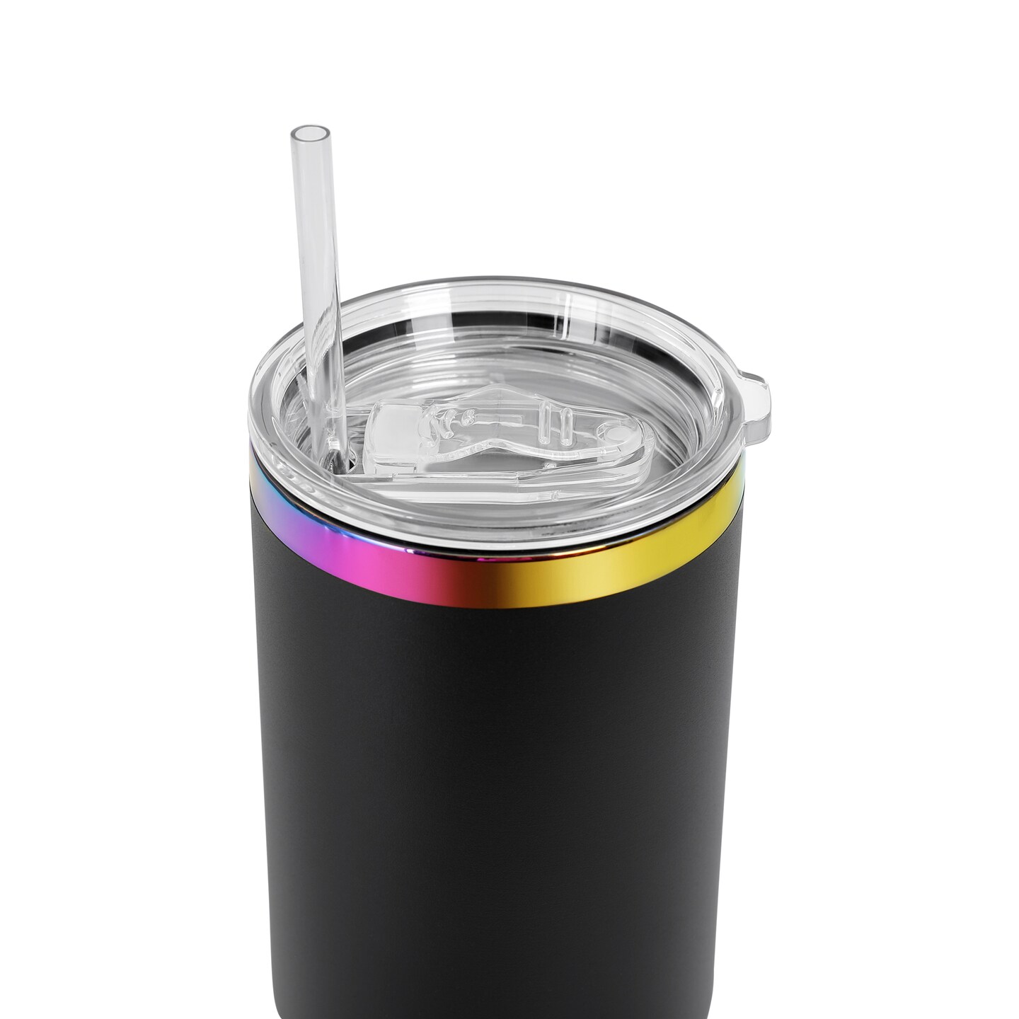 Makerflo 40 oz Rainbow Plated Powder Coated Tumbler with Twist On Clear Slide Lid and Handle Sold Separately, Ideal for Craft and Personalization (Laser Engraving, UV DTF, Epoxy, and Vinyl)