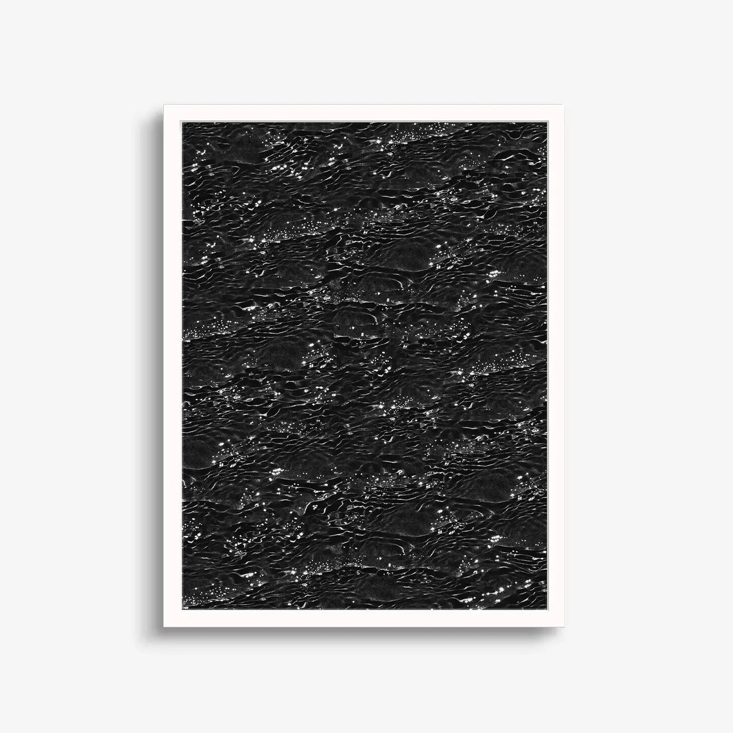 Beach Noir Ripples Fine Art Print