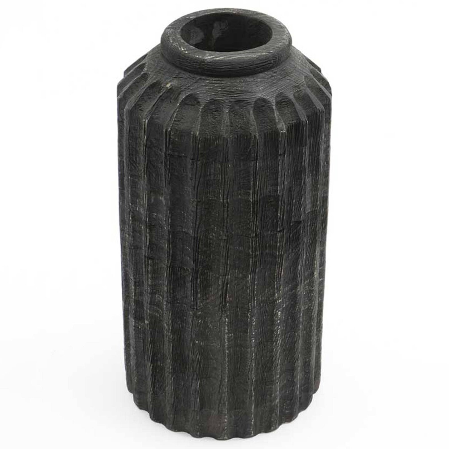 Decorative Handcrafted Accent Wood Vase