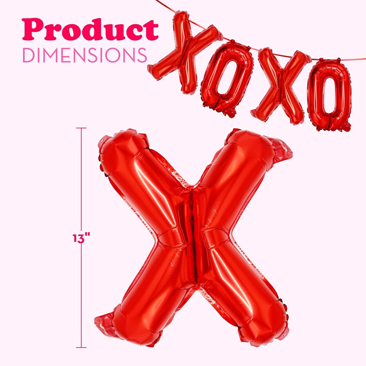 4E&#x27;s Novelty 16 Inch XOXO Balloons - Valentine&#x27;s Day Party Supplies Decorations