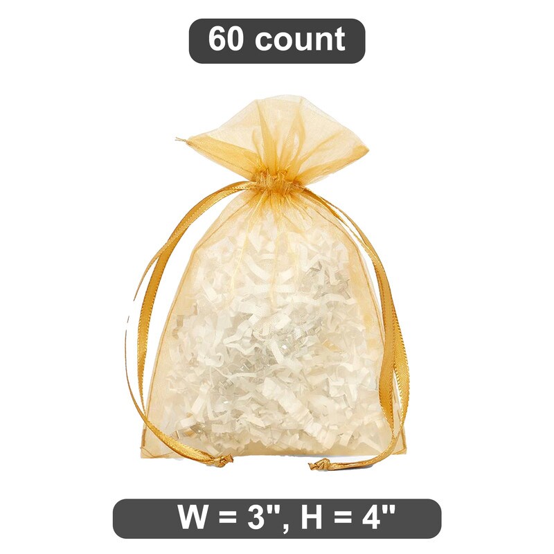 3&#x201D; x 4&#x201D; Organza Bags Delicate and Versatile Packaging