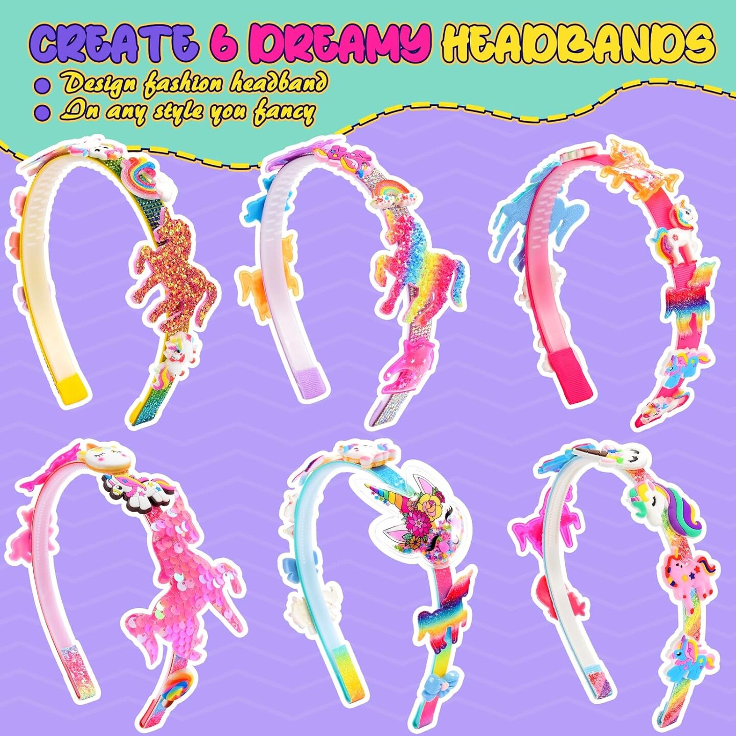 Hair Accessories for Girls: Headband Making Kit Girls Toys Age 6-8 Arts And Crafts For Girls Ages 4-8 8-12, DIY Hair Accessories Set Toys for 4 5 6 7 8 9 10 11 Year Old Girls Birthday Xmas Gift