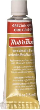 AMACO Rub n Buff Wax Metallic Finish - Rub n Buff Grecian Gold 15ml Tube - Versatile Gilding Wax for Finishing Furniture Antiquing and Restoration - Rub and Buff Colors Single Tube